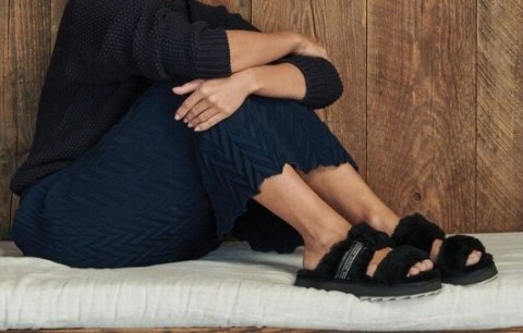 Kapcie Emu Australia Wobbegong Czarne Black 37