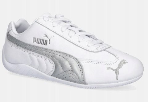 PUMA SPEEDCAT Skórzane sneakersy damskie buty sportowe white silver 38,5