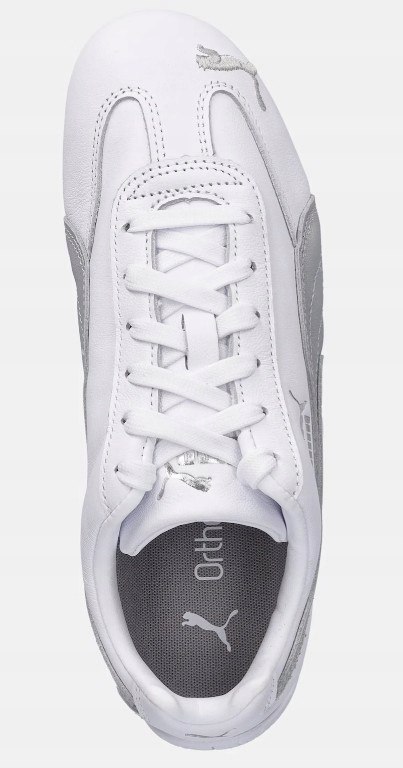 PUMA SPEEDCAT Skórzane sneakersy damskie buty sportowe white silver 38,5